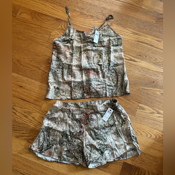 Intimissimi Golden Goddess Satin Viscose Cami and Short Set - NWT